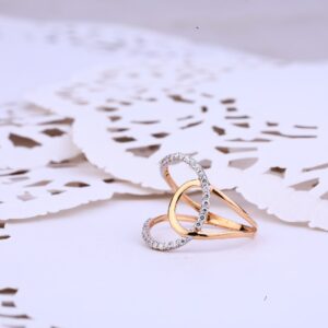 Rose Gold Ladies 18K Delicate Ring-RLR317