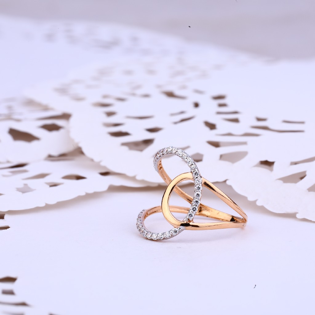 Rose Gold Ladies 18K Delicate Ring-RLR317