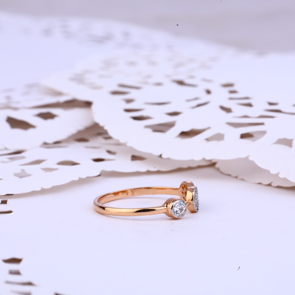 18K Rose Gold Delicate Ladies Ring-RLR311 - Image 3