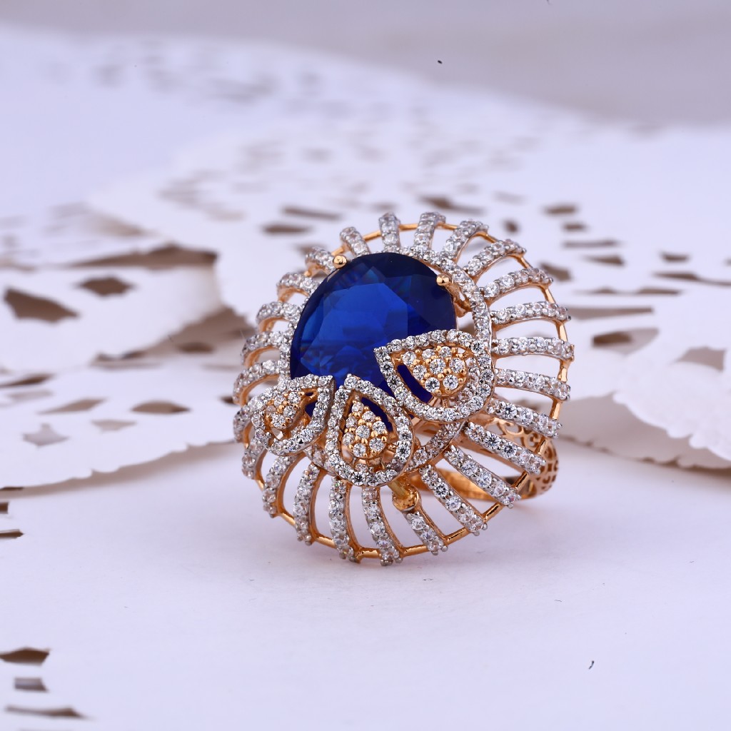 Rose Gold Cocktail Ladies Ring-RLR310