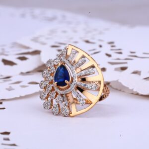 Ladies Rose Gold Cocktail Ring-RLR309