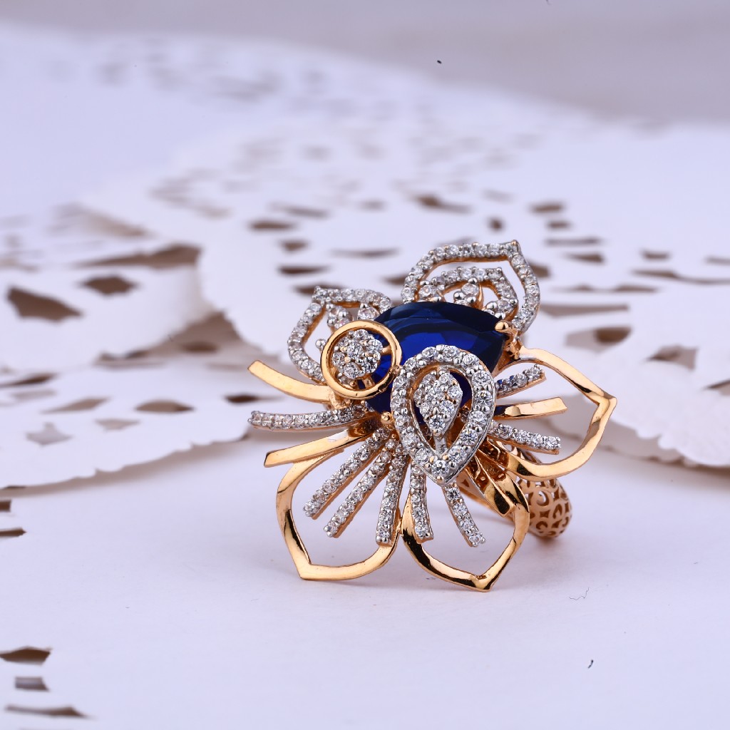 Rose Gold 18K Ladies Fancy Cocktail Ring-RLR307