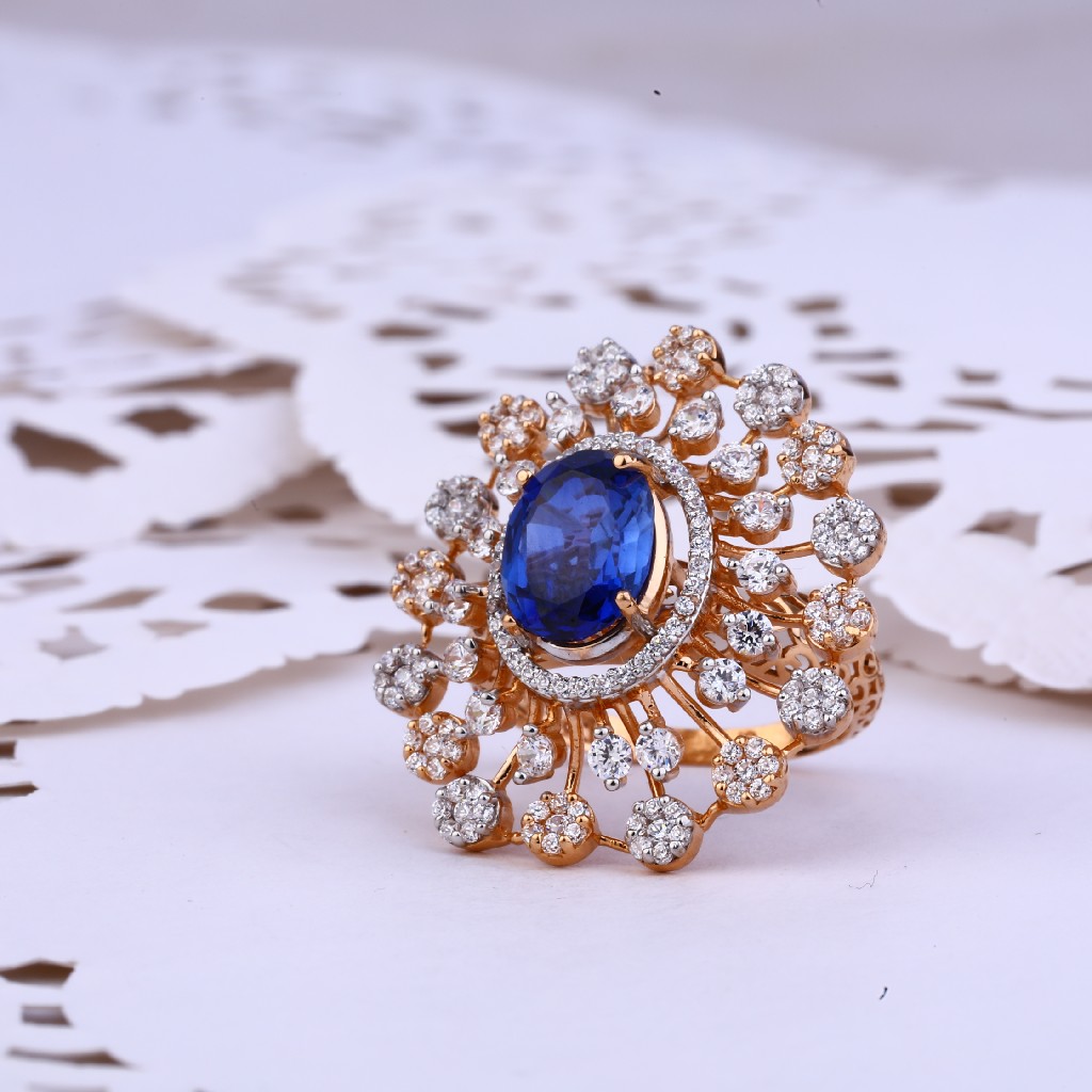 Ladies Rose Gold Cocktail Designer Ring-RLR306