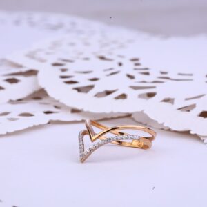 18K Rose Gold Delicate Fancy Ring-RLR303