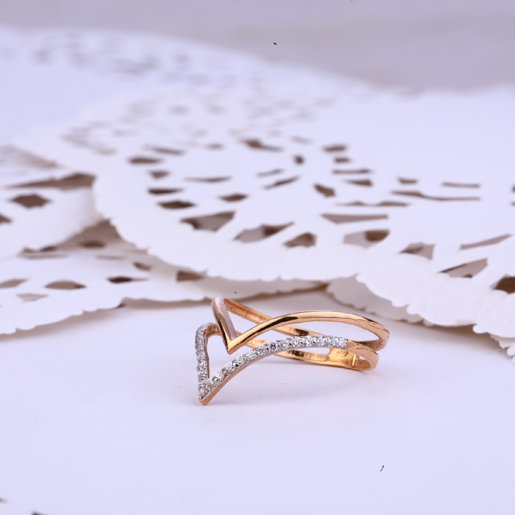 18K Rose Gold Delicate Fancy Ring-RLR303