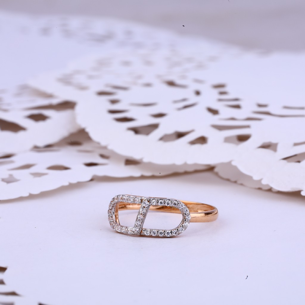 Ladies Delicate Daily Wear Rose Gold 18K Ring-RLR300 - Image 5
