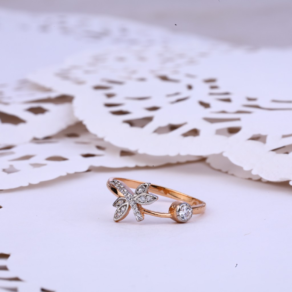Rose Gold 18K Ladies Fancy Ring-RLR298