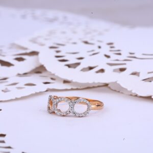 Rose Gold 18K Delicate Ladies Ring-RLR296