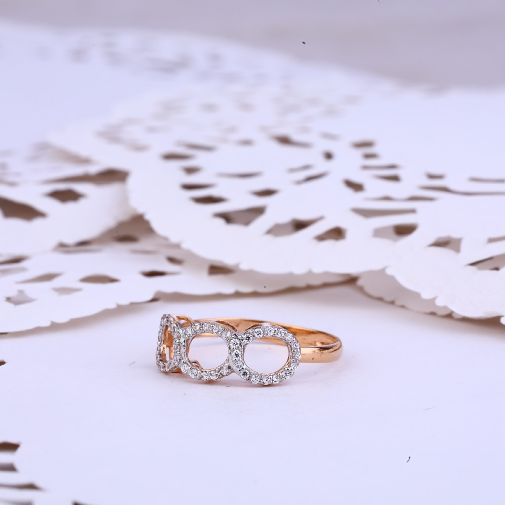 Rose Gold 18K Delicate Ladies Ring-RLR296