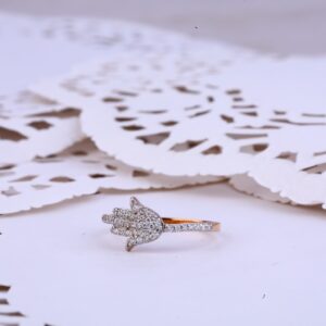 Ladies 18K Rose Gold Delicate Ring-RLR295
