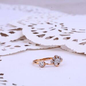 Ladies Rose Gold Delicate Fancy Ring-RLR290