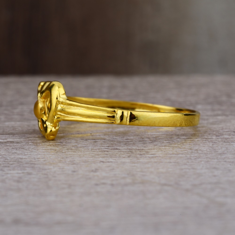 Ladies 916 Gold Heart Shape Designer Ring -LPR45 - Image 3