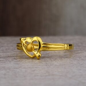 Ladies 916 Gold Heart Shape Designer Ring -LPR45