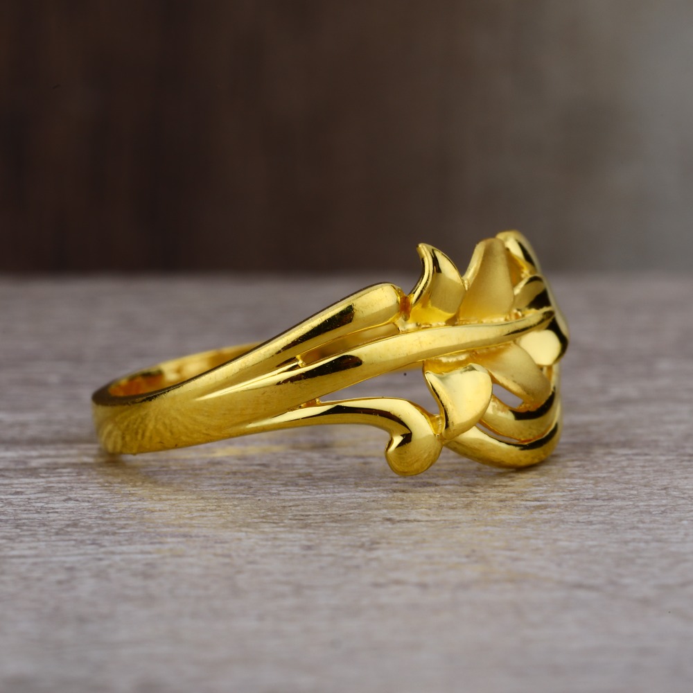 Ladies 916 Gold Plain Ring -LPR44 - Image 2