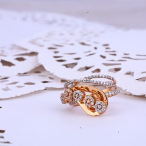 Rose Gold Ladies 18K Delicate Ring-RLR278