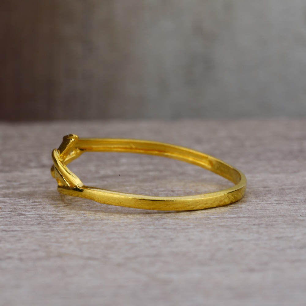 Ladies 22K Gold New Casting Plain Ring -LPR27 - Image 3