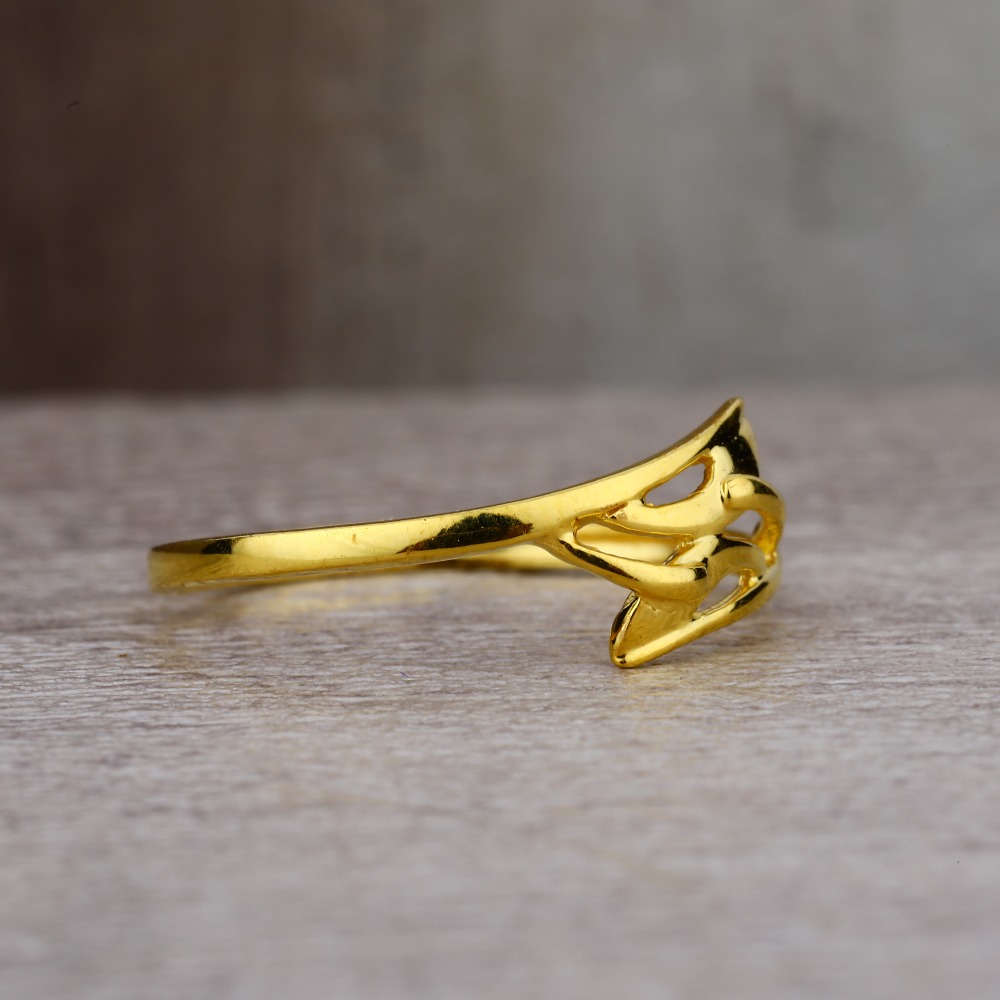Ladies 22K Gold New Casting Plain Ring -LPR27 - Image 2