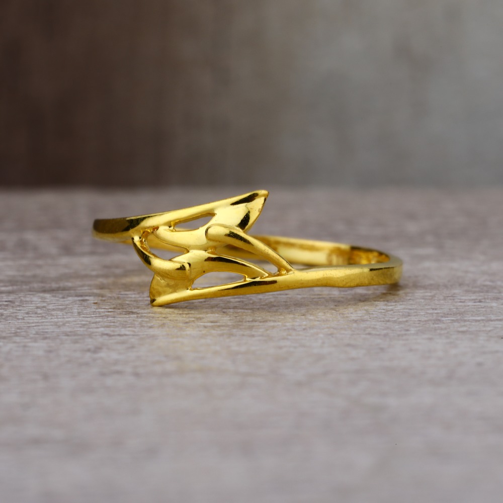 Ladies 22K Gold New Casting Plain Ring -LPR27