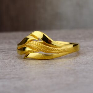 Ladies 22K Gold New CZ Plain Ring -LPR25