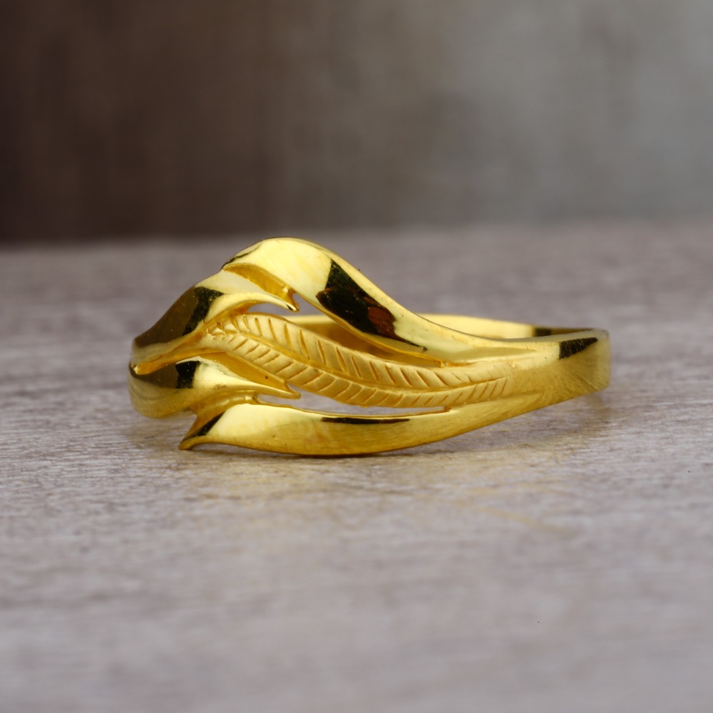 Ladies 22K Gold New CZ Plain Ring -LPR25
