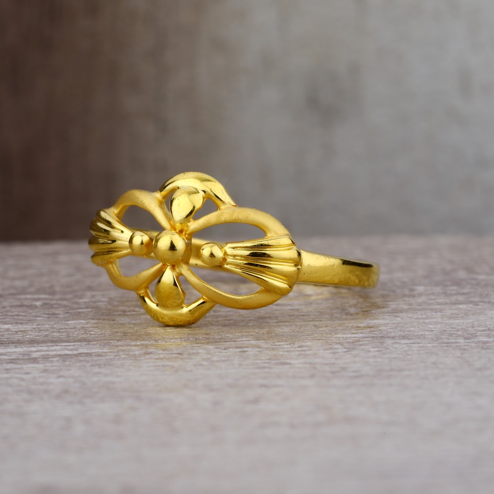 Ladies 916 Gold Casting Plain Ring -LPR20