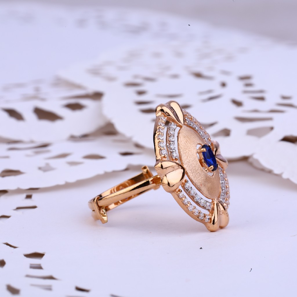 Ladies Rose Gold 18K Fancy Ring-RLR277 - Image 3