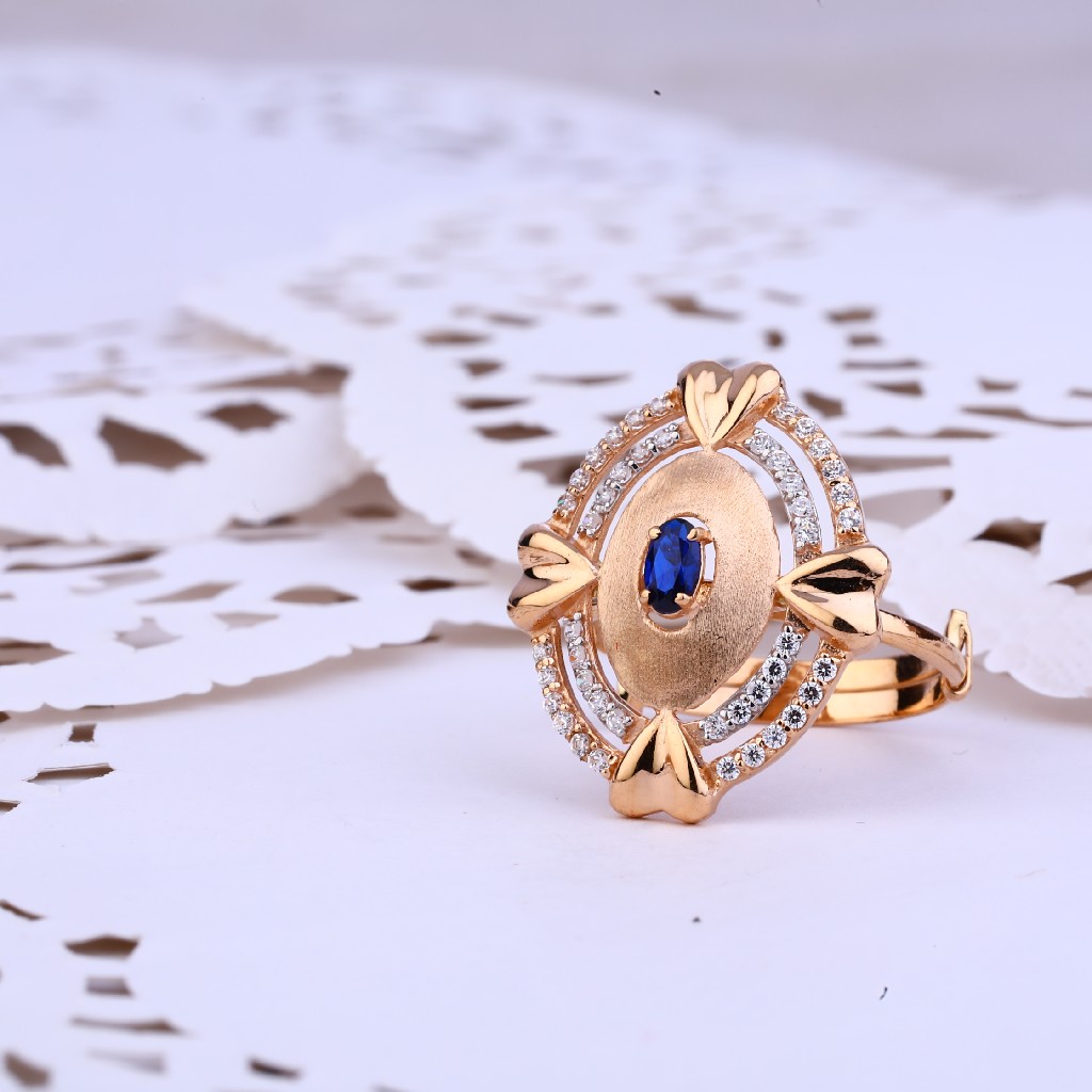 Ladies Rose Gold 18K Fancy Ring-RLR277