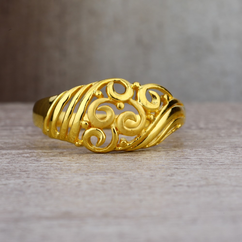 Ladies 22K Gold Fancy Plain Ring -LPR11 - Image 2