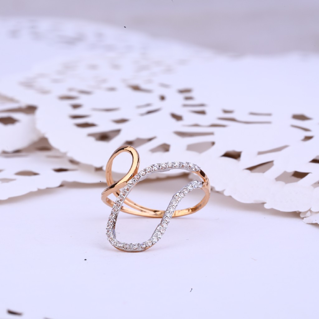 Ladies Wear Delicate 18K Rose Gold Ring-RLR272