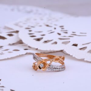 Rose Gold Delicate 18K Ladies Ring-RLR269