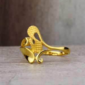 Ladies 22K Gold Plain Fancy Ring -LPR01