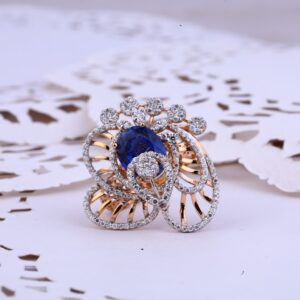 Ladies Rose Gold Cocktail 18K Ring-RLR263