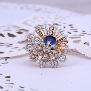 Rose Gold 18K Ladies Cocktail Ring-RLR262