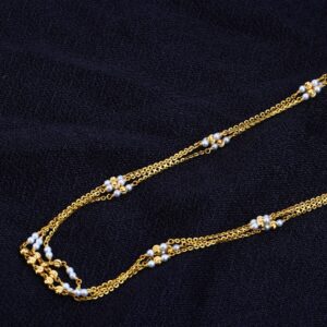 Ladies 916 Gold Antique Moti Mala -AC69