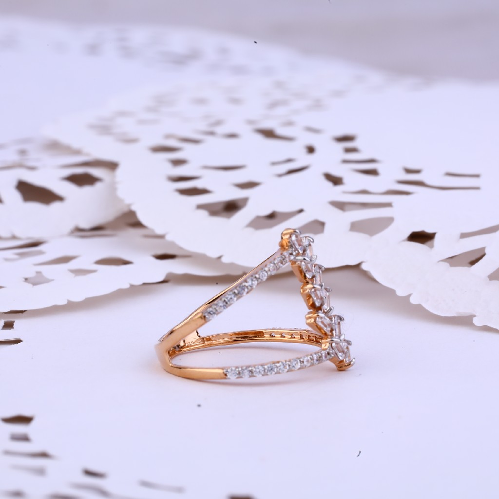 18K Rose Gold Ladies Ring-RLR261 - Image 2