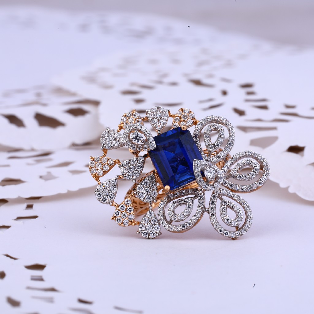Rose Gold Cocktail Ladies Ring-RLR258