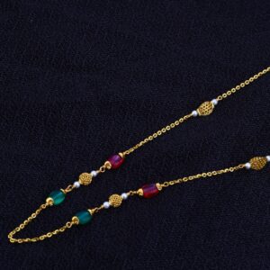 Ladies 916 Gold Fancy Colouring Moti Mala-AC65
