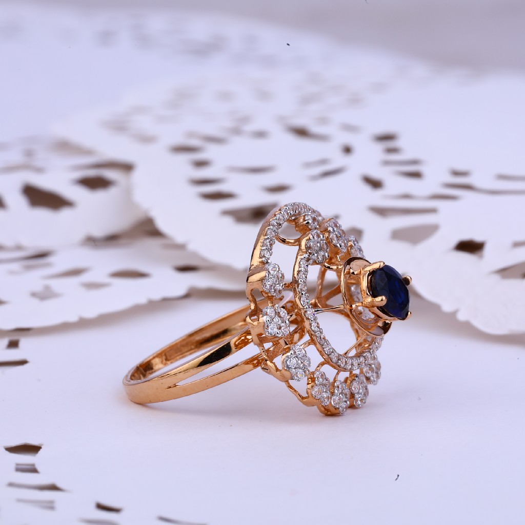Ladies Outwear Designer Rose Gold Ring-RLR256 - Image 2