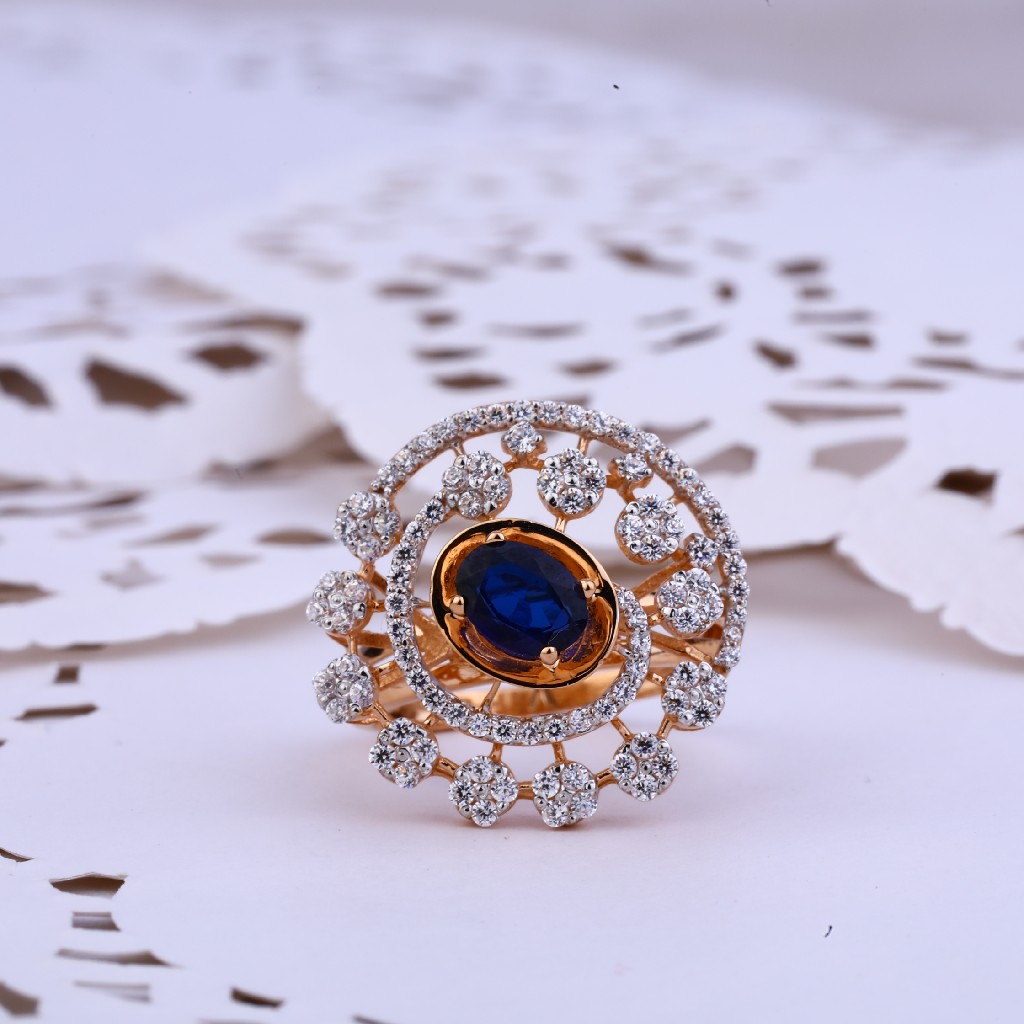 Ladies Outwear Designer Rose Gold Ring-RLR256