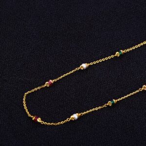 Ladies 22K Gold Fancy Moti Mala -AC63