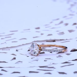 Ladies Rose Gold Solitaire Engagement Ring-RLR253