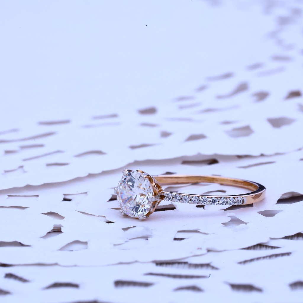 Ladies Rose Gold Solitaire Engagement Ring-RLR253