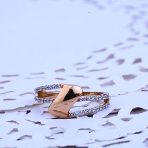 Fancy Rose Gold Ladies Ring-RLR249