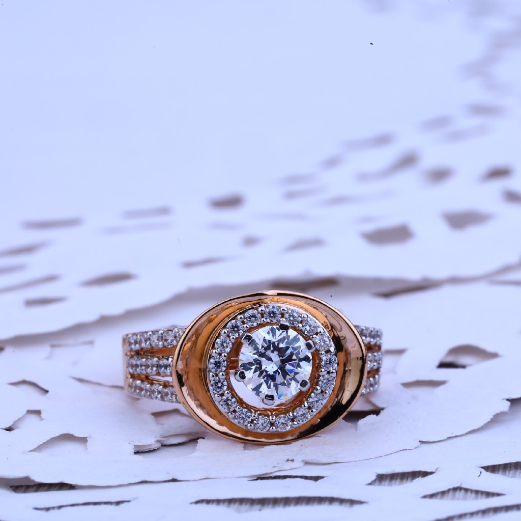 Solitaire Engagement Rose Gold Ladies Ring-RLR245 - Image 2
