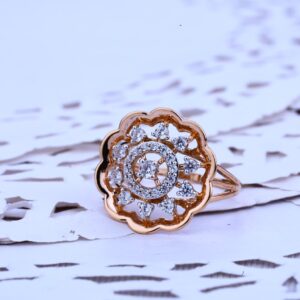Rose Gold Ladies Outside Wear 18K Ring-RLR238