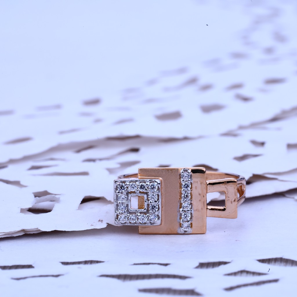 Rose Gold Delicate Ladies Ring-RLR228 - Image 2