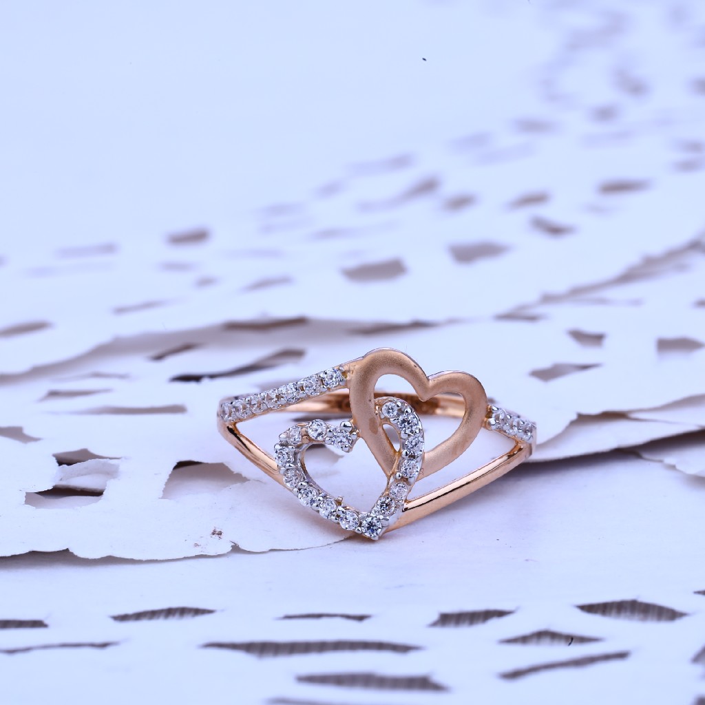 Ladies Rose Gold 18K Ring-RLR226 - Image 3