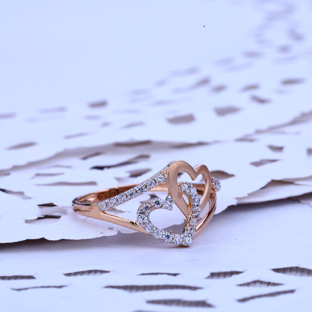 Ladies Rose Gold 18K Ring-RLR226 - Image 2