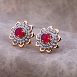 Ladies 76 Rose Gold Fancy Earring -RE52