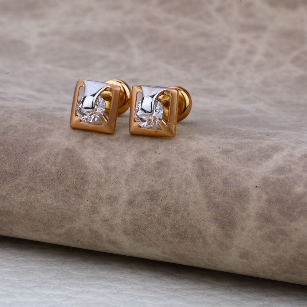 Ladies 76 Rose Gold Fancy Designer Earring -RE35